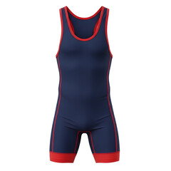 Fototapeta premium Wrestling singlet on black background isolated on transparent background