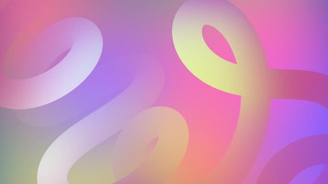 Colorful pastel futuristic squiggle 3d holographic iridescent rainbow color gradient abstract background animation loop