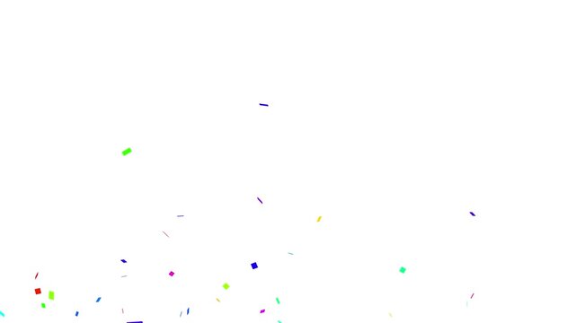 Colorful confetti blast animation transparent background 4k. Colorful Isolated Confetti party popper Explosion. confetti Blast Realistic On Transparent Background. Green Screen Alpha Matte Channel..