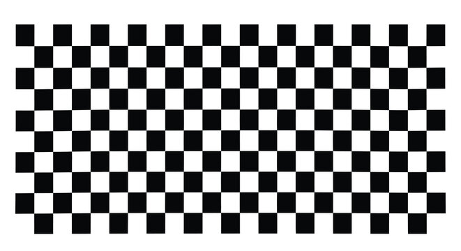 Checkered pattern black and white squares seamless repeating background