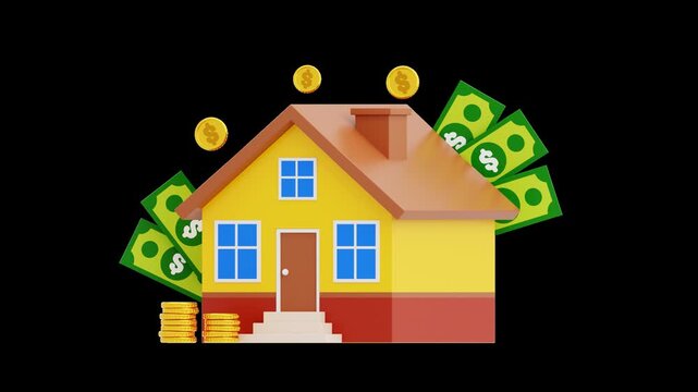 3D Household Income | Alpha Channel