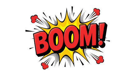 Comic boom explosion, cartoon speech bubble, pop art vector graphic © MSTMANWARA