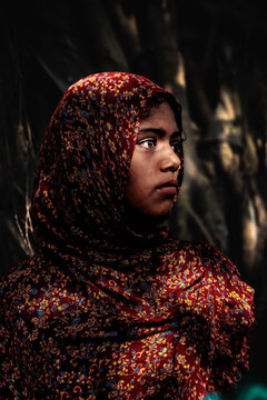 Young Girl Watching from the Margins, Uninvited