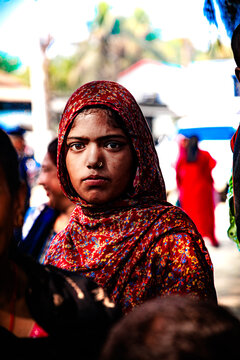 Young Girl Watching from the Margins, Uninvited