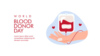 Fototapeta premium vector world blood donor day background template