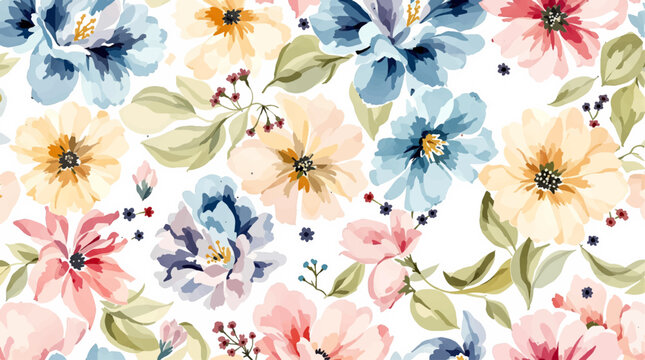 Gentle botanical border with soft natural color harmony