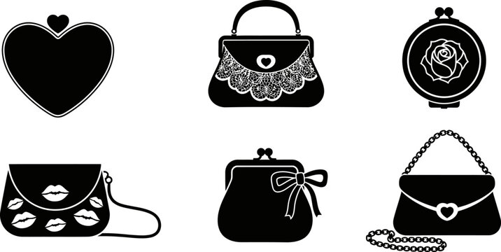 Elegant women handbags collection featuring luxury accessories for fashion lifestyle eps.
