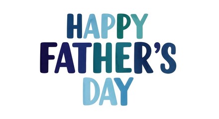 Fototapeta premium Happy father's day vibrant watercolor typography for celebrating dad perfect for cards gifts