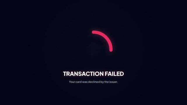 Payment Successful and Transaction Failed UI Animation with Glowing Checkmark and Cross Icons