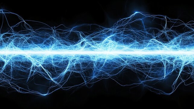 electrodes. Blue electrical arcs between metallic electrodes on a dark background. STEM education sheets, lab safety posters, designed for STEM education and laboratory safety posters.