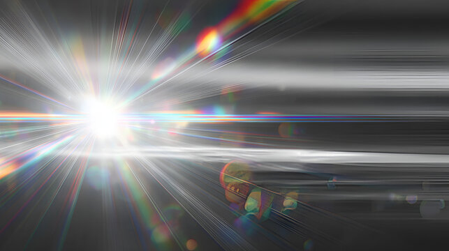 Light leak overlay, lens flare, flash of light on white background layer or black background Stock Illustration