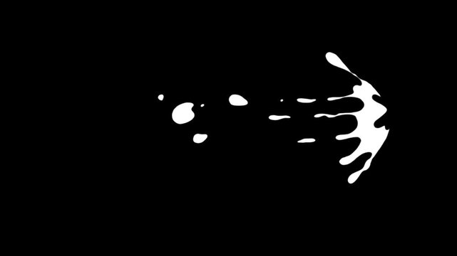 Cartoon 2d flash fx, sparkle shine smoke blast explosion with hand drawn water liquid drop animation, 4k alpha channel transparent comic style fx for games, movies, anime and green screen action