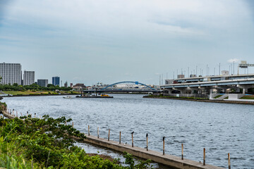 Obraz premium 隅田川テラスからの風景