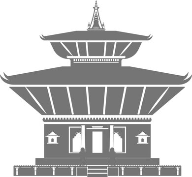 Changu Narayan Temple Nepal Heritage Pagoda Silhouette Vector