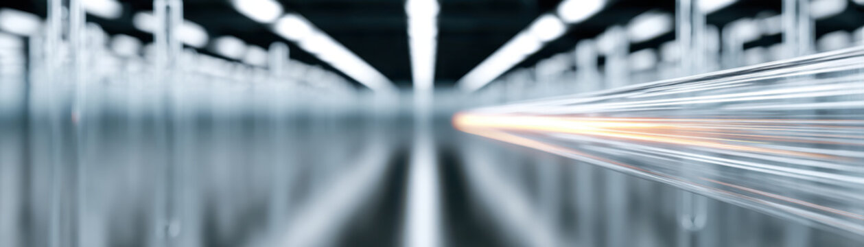 Artificial intelligence and large language models LLM drive fast data flow in modern digital environment with sleek metallic and light effects