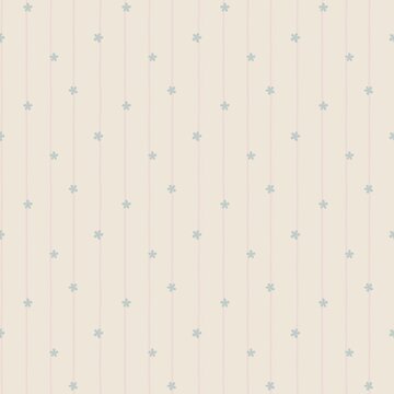 Pastel Floral Stripe Seamless Pattern Background