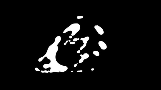Flash fx, hand drawn cartoon smoke blast, sparkle shine explosion with liquid water drop 2d animation, alpha channel transparent background in 4k for games, movies, anime and comic action fx