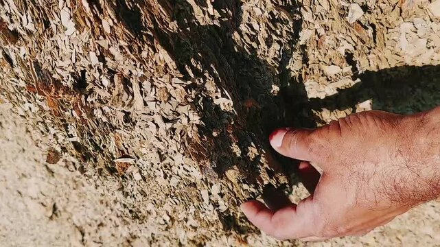 Natural Mica Mineral Deposits and Foliated Metamorphic Rock Texture Details