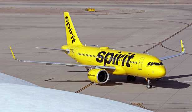 Chicago, United States - May 1, 2026: Spirit Airlines Airbus A320