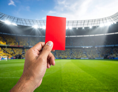 Soccer red card stadium game