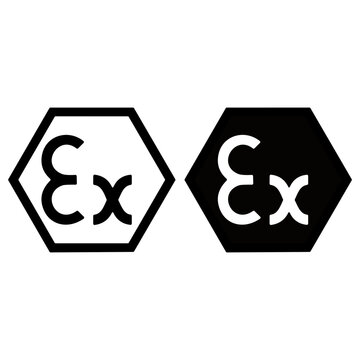 ATEX Explosive Atmosphere Equipment Certification Symbol for Hazardous Zone Electrical Safety Compliance in Industrial and Mining Environments