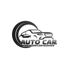 Obraz premium Auto Car Repair Shop Logo Vector Icon
