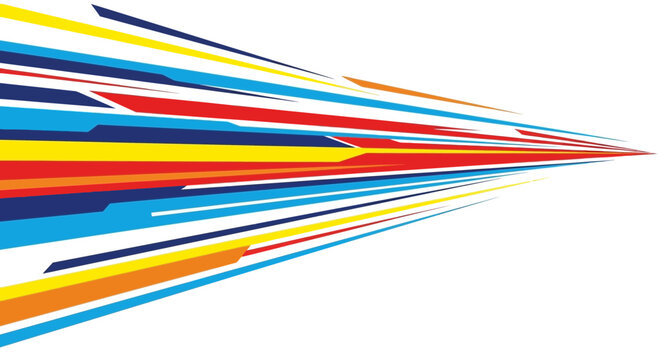 Abstract colorful lines speed background