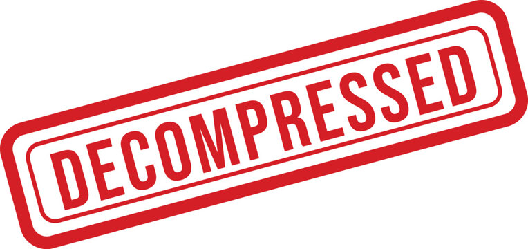 Decompressed stamp illustration a red rectangular seal on white background