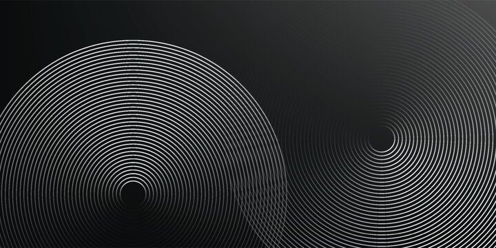 Geometric pattern black technology background with circles