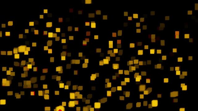 Abstract Square Particle Ember Motion Background with Alpha Channel