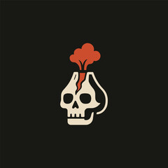 Skull Volcano Logo © Fajar