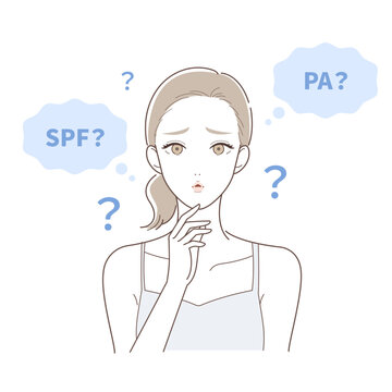 SPFとPAの違いに悩む女性・日焼け止めと紫外線対策の基礎知識