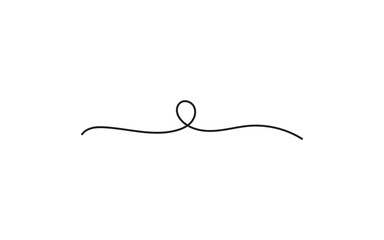 Obraz premium Minimal Single Loop Decorative Divider Line Vector