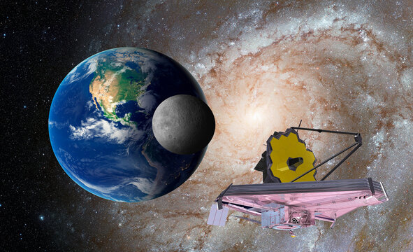 James Webb Space Telescope in Space "Elements of this image furnished by NASA "