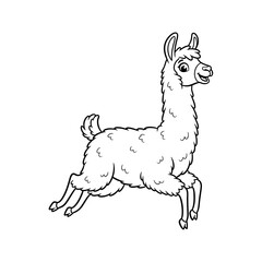 Fototapeta premium Cute Llama Illustration
