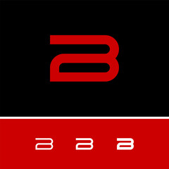 Letter B, alphabet logo font, including set of four different set letters, vector illustration 10EPS © marooshka