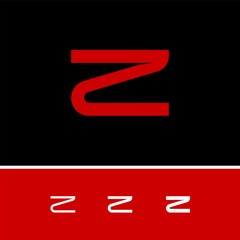 Letter Z, alphabet logo font, including set of four different set letters, vector illustration 10EPS © marooshka