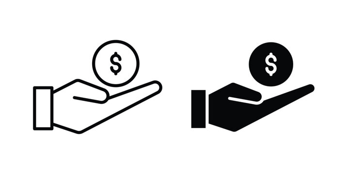 Borrower icon element for design. Vector symbols