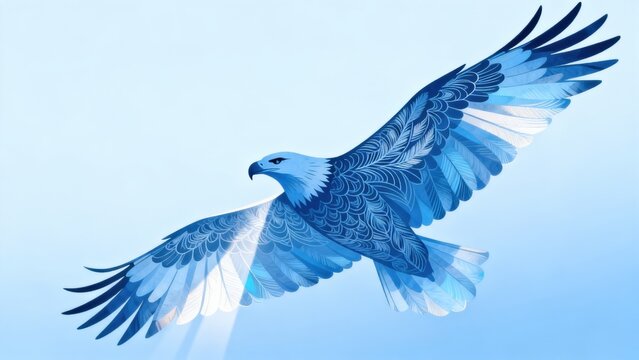 Blue Eagle in Flight