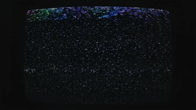 Dark vintage CRT screen with subtle horizontal scan lines