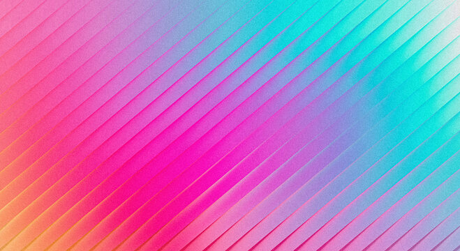 Abstract background with diagonal lines and vibrant gradient colors, blending pink, purple, and cyan in a modern style