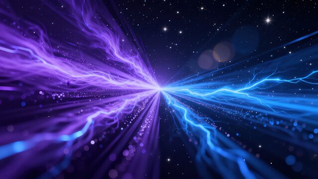 Cosmic energy beams in space