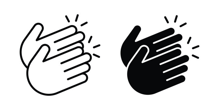 Clap hands icon element for design. Vector symbols