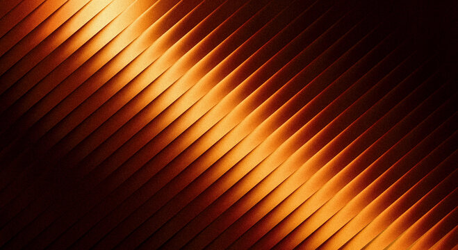 Abstract background with diagonal golden stripes and light gradient, metallic texture with parallel lines for design