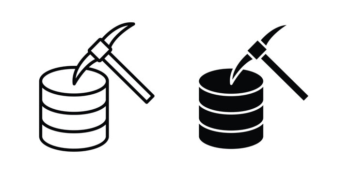 Data mining icon element for design. Vector symbols