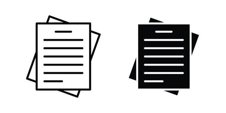 Document icon element for design. Vector symbols
