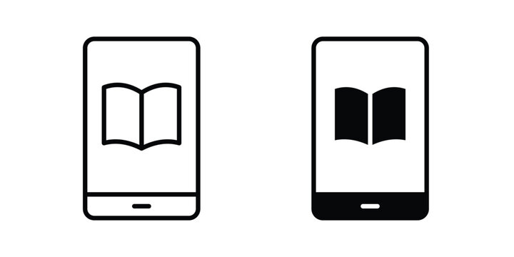 Ebook icon element for design. Vector symbols