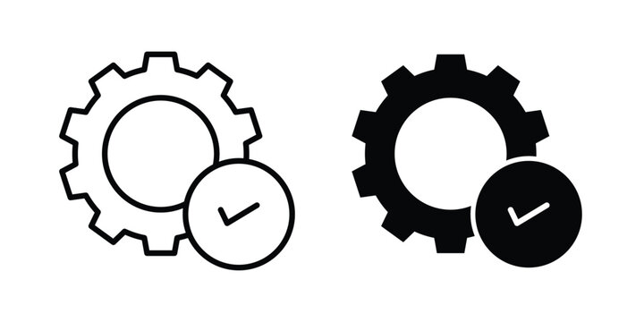 Easy installation icon element for design. Vector symbols