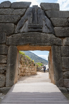Porta dei Leoni a Micene, Grecia