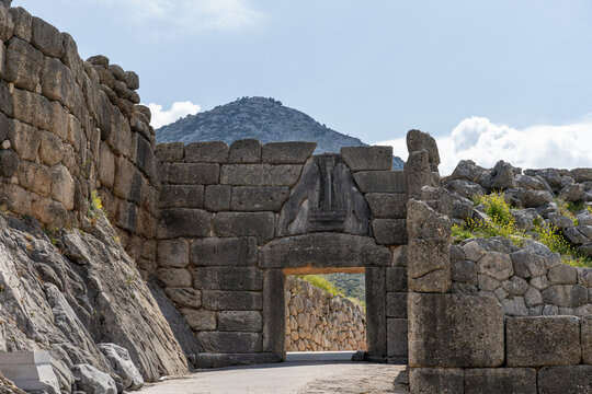 Porta dei Leoni a Micene, Grecia